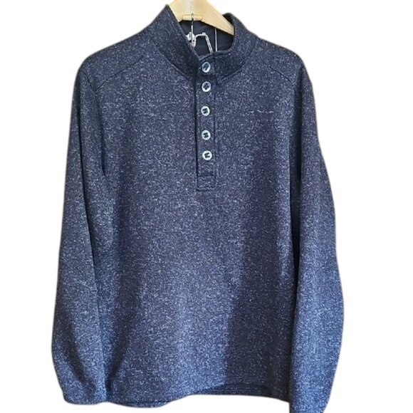 RedHead men's Dark Gray 5 Button Henley Style Sweater warm cozy XL - Picture 2 of 11